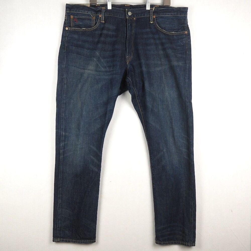 Polo Ralph Lauren Sullivan Slim Jeans Mens 40x30 Straight Distressed Dark Y2K